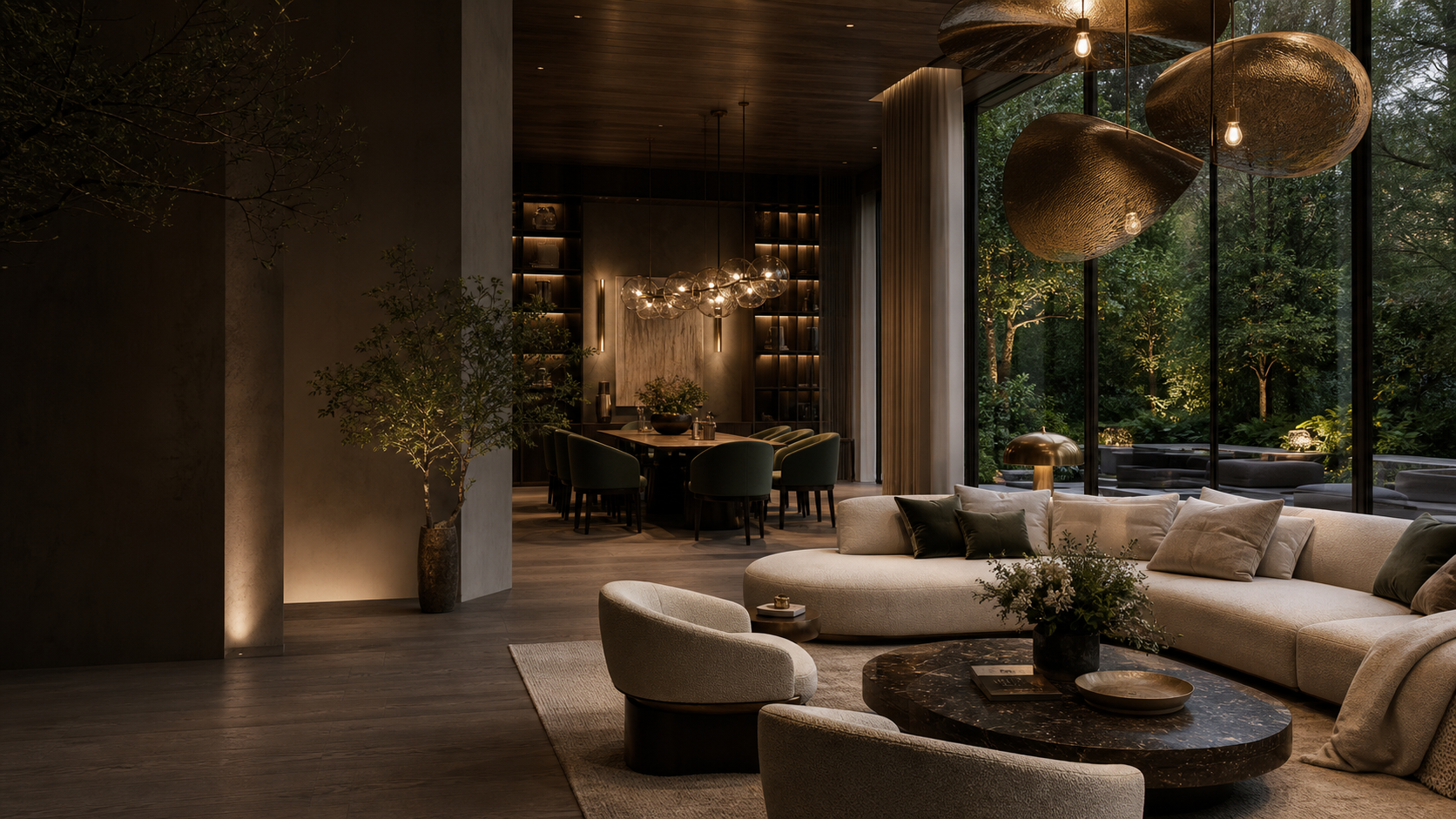 Luxury living room interior